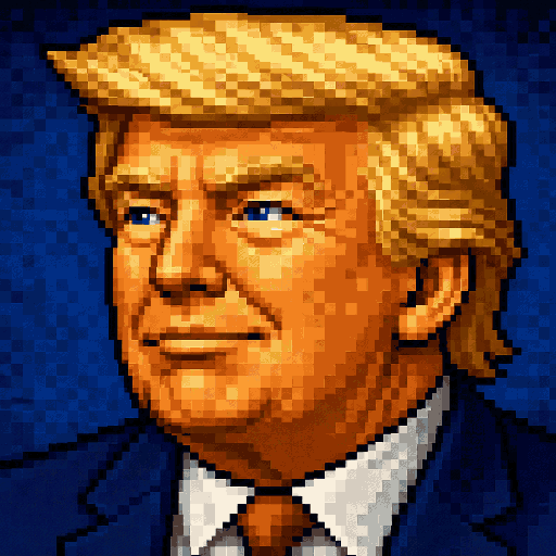A 16-bit animated Grok Bot avatar. The face winks.